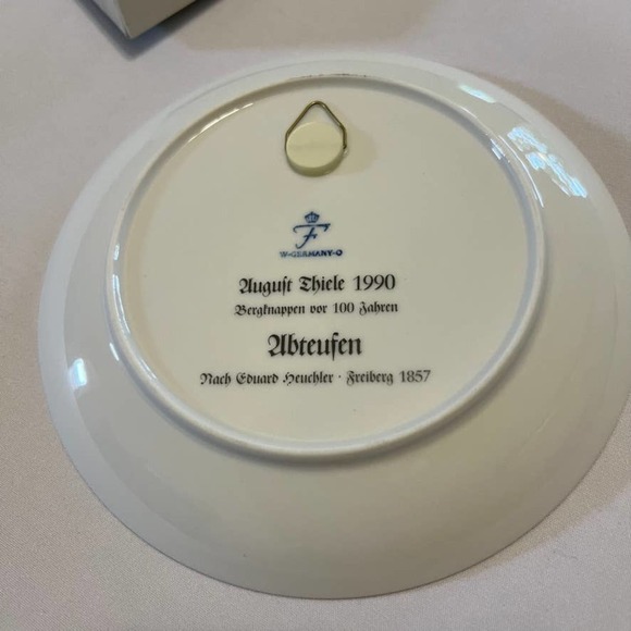 FURSTENBERG decorative Plate 1990 black white coal miner print - Picture 4 of 6